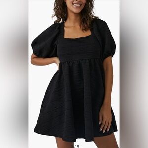 NWOT Free People Women’s Violet Mini Dress in Black Size Large